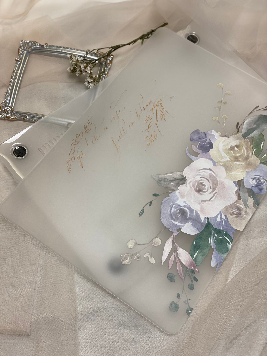 【定制化礼物】玫瑰电脑保护壳 自家设计 MacBook Pro/Air Case - 平板/电脑保护壳 - 塑料 紫色