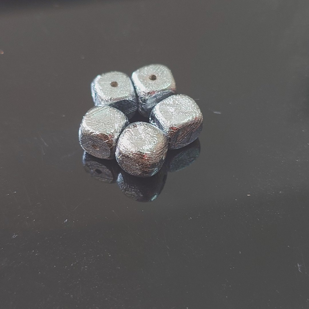 天铁单珠 (方珠-7mm-银色) - 金工/饰品 - 其他金属 银色