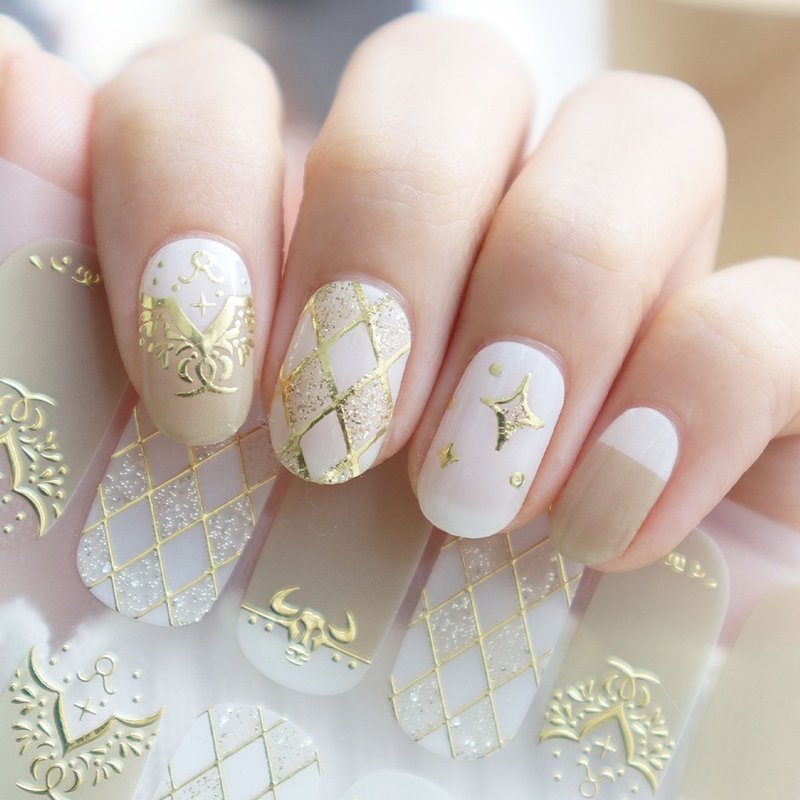 【Lunacaca凝胶指甲贴】C01056 金牛座 轻松拆除|不伤真甲 - 指甲油/指甲贴 - 塑料 