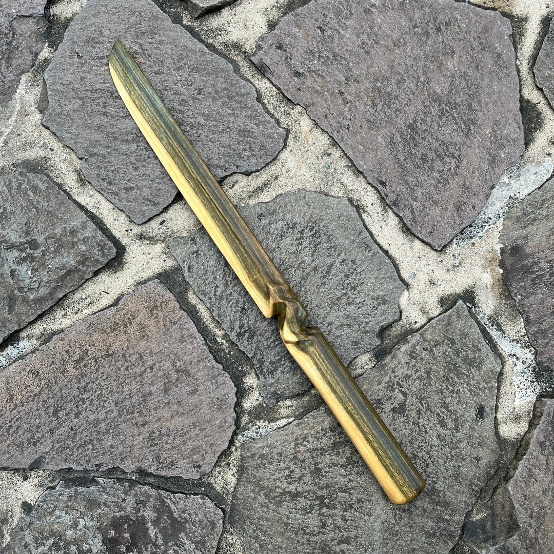 我贩剑　妖刀　虚极静笃　绿檀收藏艺品　木刀　匕首　魔剑纸镇 - 摆饰 - 木头 绿色