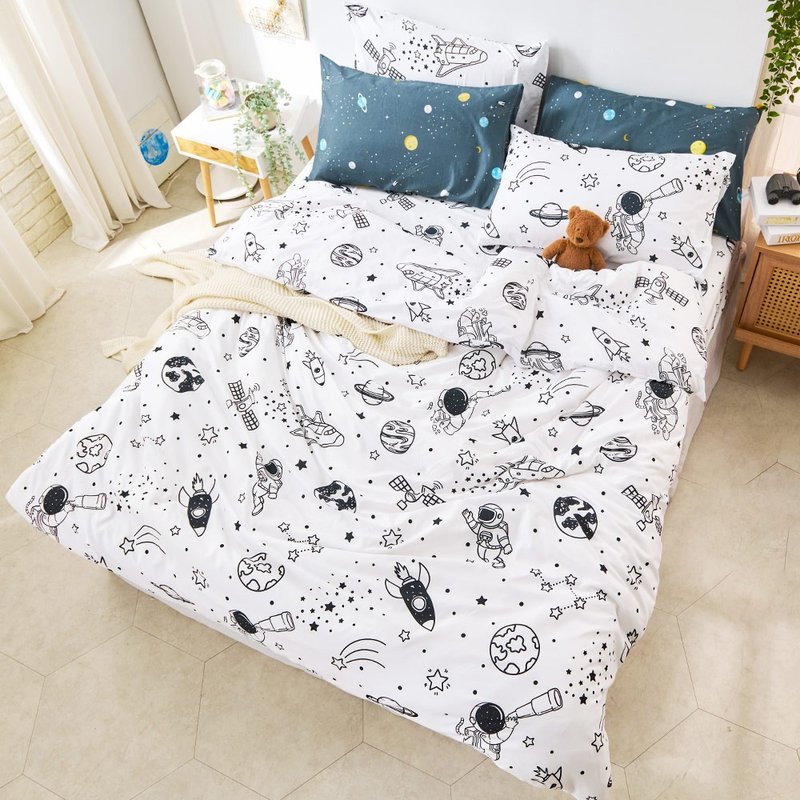 凉被 / 150x180cm / 舒柔棉 / 星旅太空 - 被子/毛毯 - 其他材质 白色
