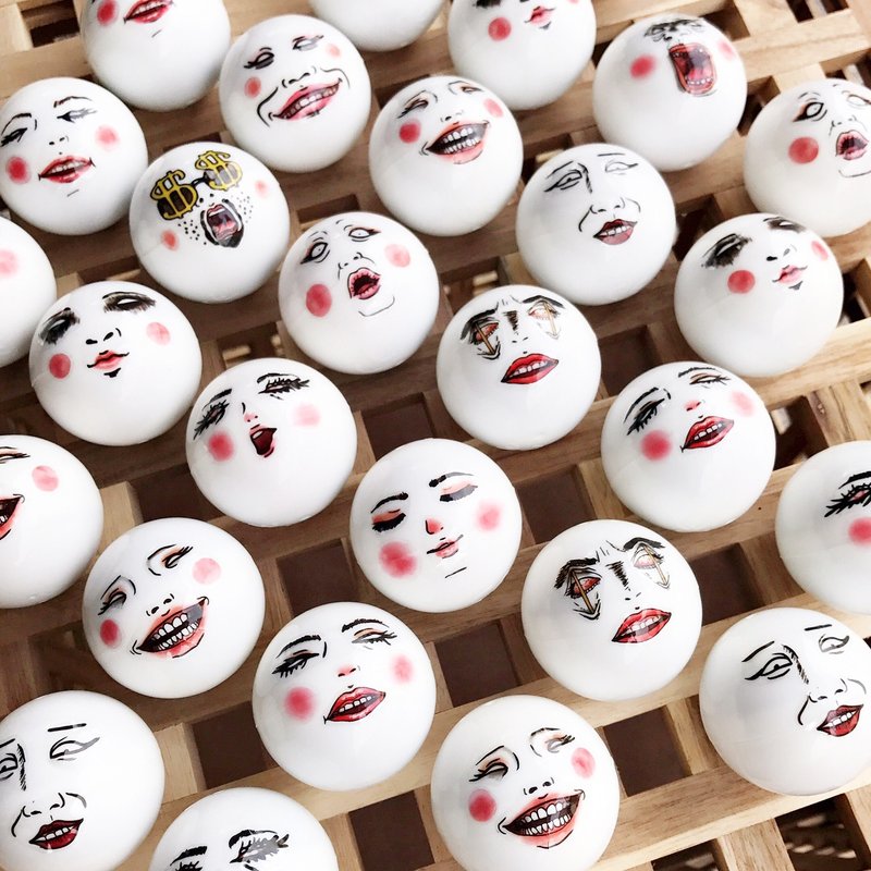 扭蛋-小束口袋 - 化妆包/杂物包 - 聚酯纤维 白色