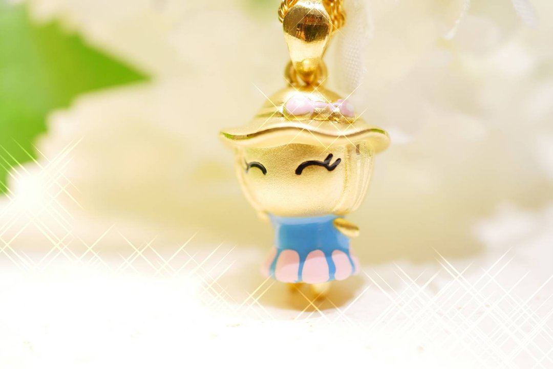 夏日少女-坠子 - 项链 - 24k 金 