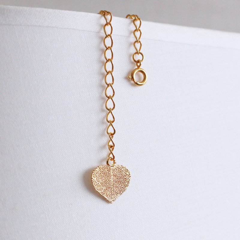 【纯叶脉制作】心忆手链 - 金 - 手链/手环 - 其他金属 金色