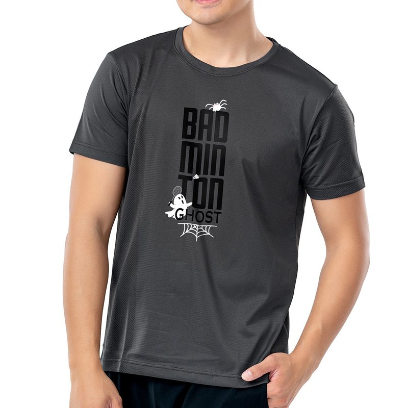 MIT专利呼吸衣-球魂系列-羽球魂 吸湿排汗 羽球衣 运动服 - 男装运动衣 - 聚酯纤维 黑色