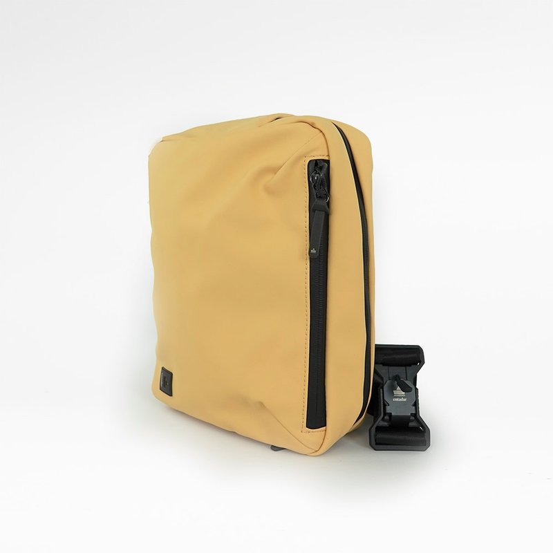 2025文博会 - Urban 玉子黄胸腰包 - 侧背包/斜挎包 - 人造皮革 黄色