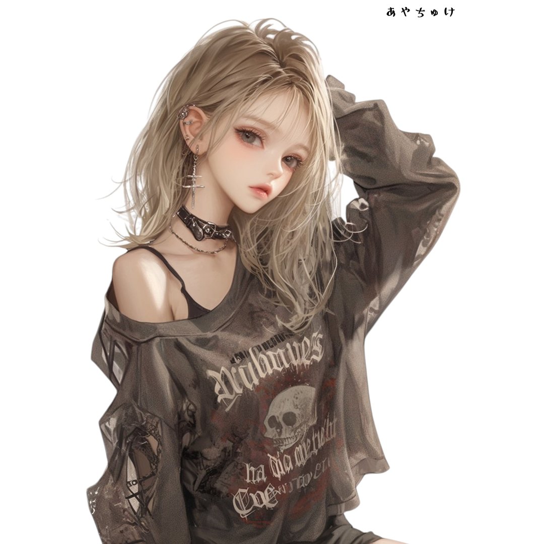 【10月新作5】07-094-0101 人物贴纸 轻庞克女孩 - 贴纸 - 纸 