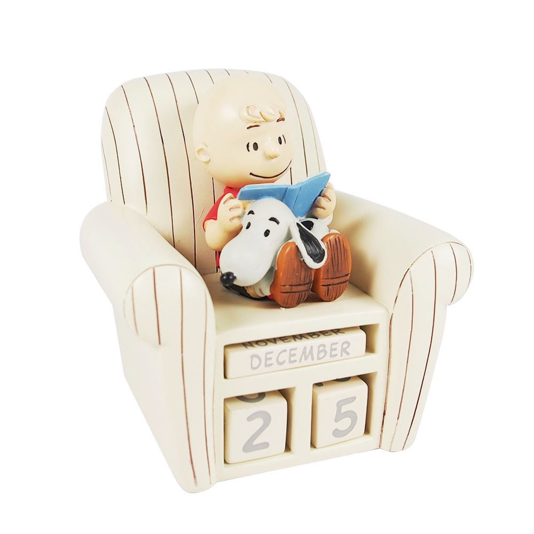 Snoopy日历雕塑-沙发的休闲时光【Hallmark-Peanuts手工雕塑 】 - 摆饰 - 聚酯纤维 多色