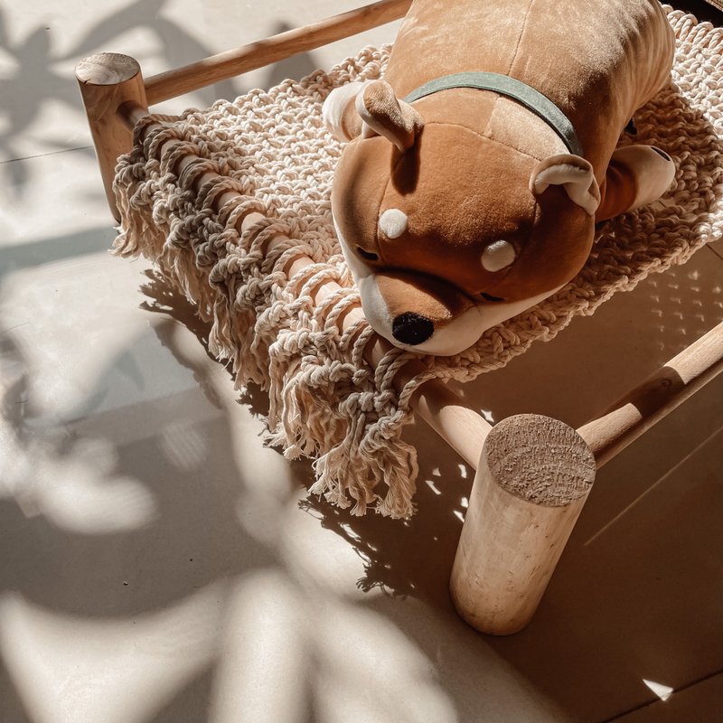 Macrame 宠物编织吊床行军床 - 床垫/笼子 - 棉．麻 白色