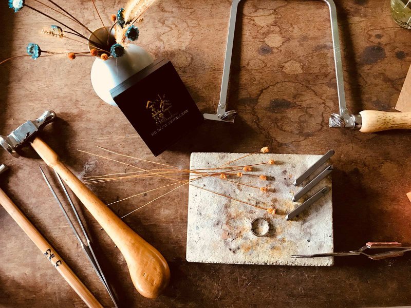 新庄金工体验-手作银戒(一)共4种款式可以选择(线戒款) - 金工/饰品 - 纯银 