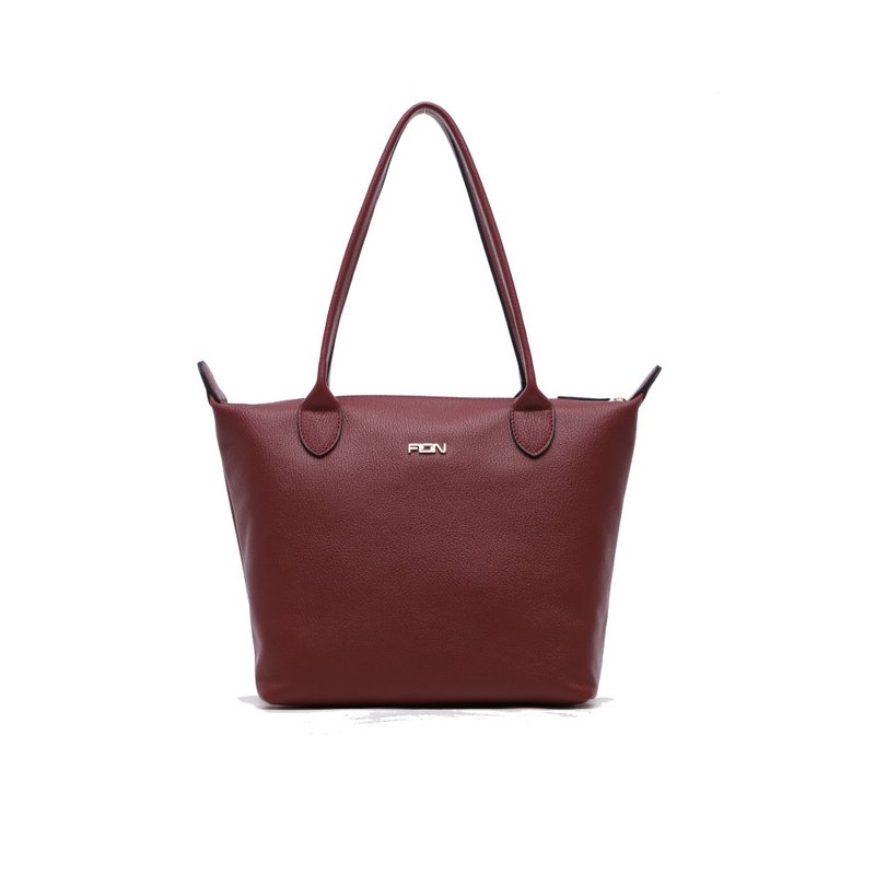 Rocky牛皮革手提包 - 手提包/手提袋 - 真皮 红色