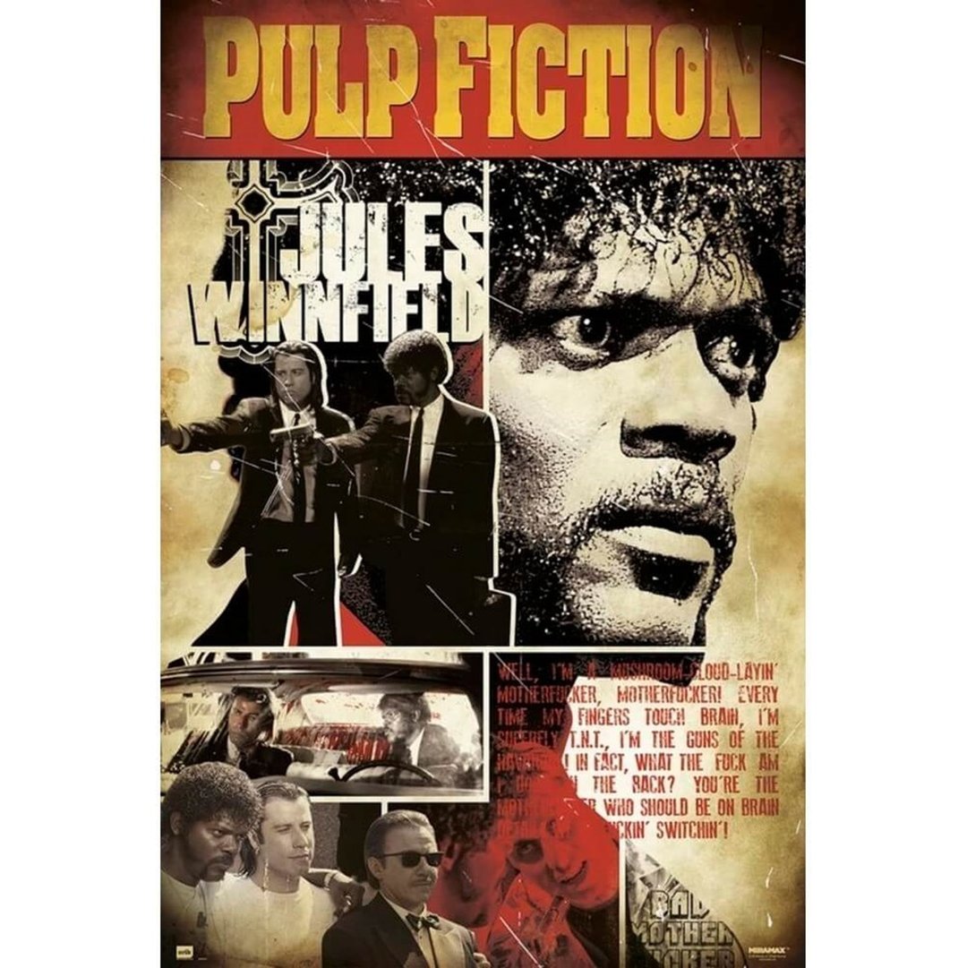 【黑色追缉令】 山谬杰克森 Pulp Fiction 进口海报 - 海报/装饰画/版画 - 纸 多色