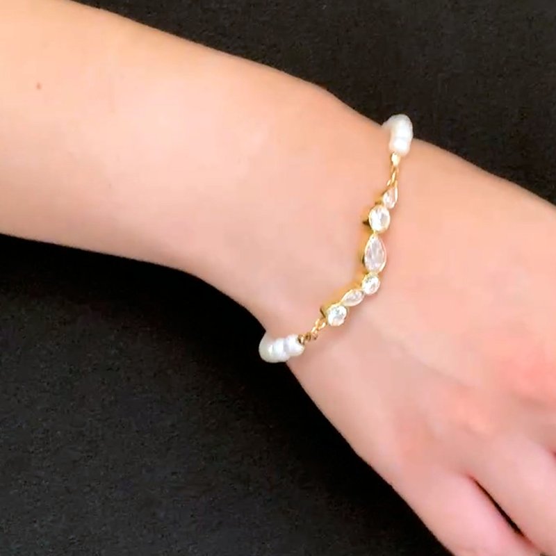 Baie Bracelet - 手链/手环 - 珍珠 金色