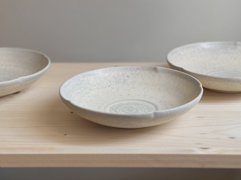 薄柿 五寸切花钵 - 盘子/餐盘/盘架 - 陶 