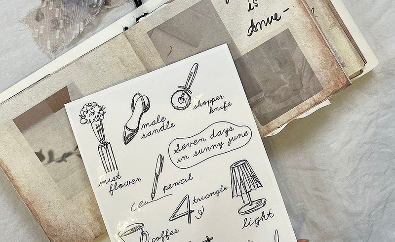 物件手绘透明贴纸 - 贴纸 - 其他材质 白色