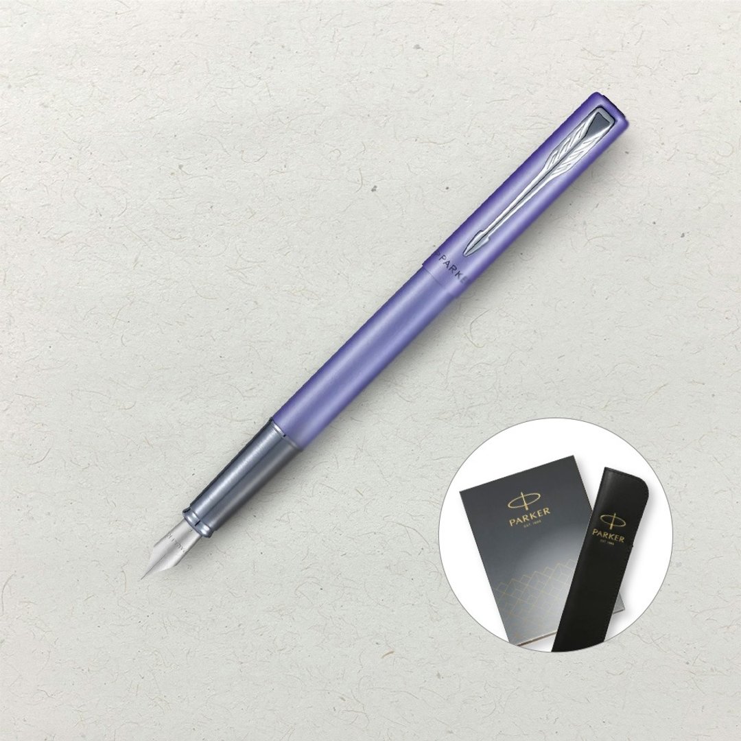 【PARKER】威雅 XL 银河紫钢笔 真皮笔套礼盒 定制化刻字 - 原厂正货 - 钢笔 - 其他材质 紫色