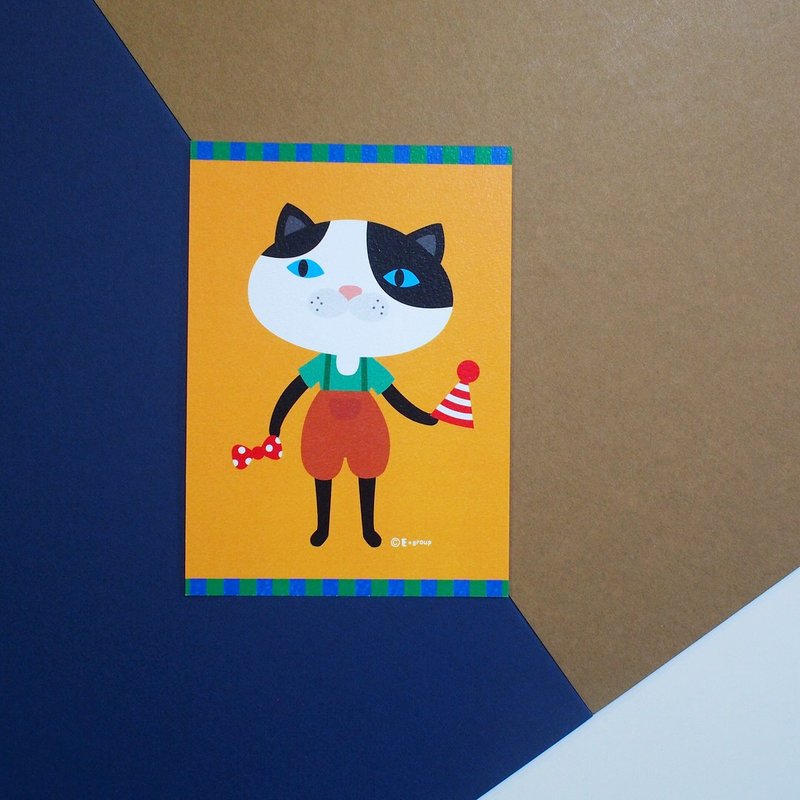 E*group 奔驰喵 teddy  明信片  猫  - 卡片/明信片 - 纸 黄色