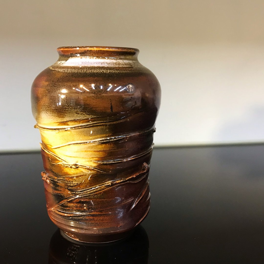 珏册陶瓷坊-途中 花器、扩香瓶、肌理纹、手拉坯/孤品 - 花瓶/陶器 - 瓷 多色