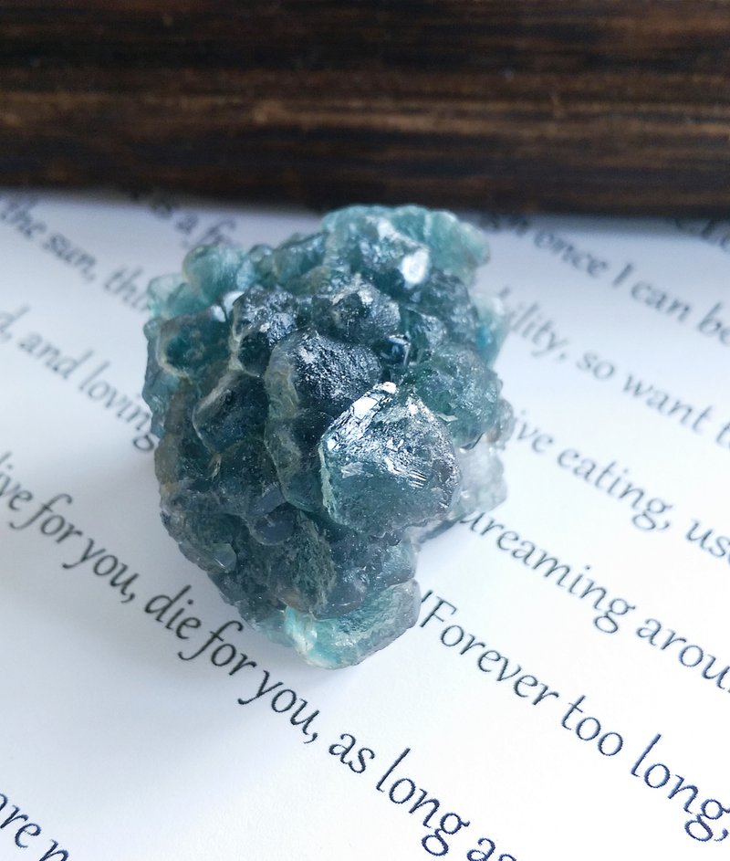 Fluorite 内蒙产地 蓝萤石 水晶共生 天然矿石 原矿 - 摆饰 - 其他材质 