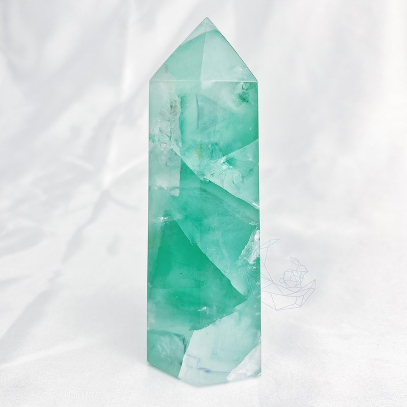 萤石柱 完整方块体  彩虹光 孔雀绿 渐层 绿萤石 透明萤石 - 摆饰 - 水晶 多色