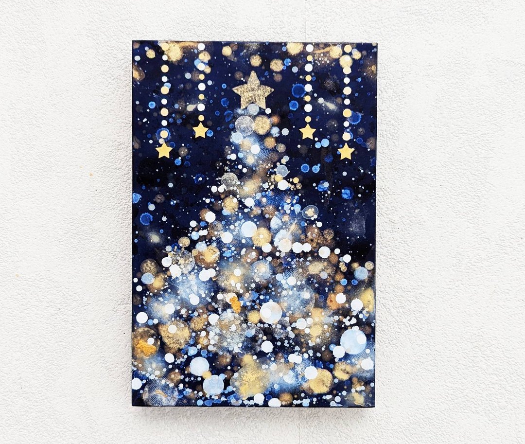 Christmas tree Holy night - 海报/装饰画/版画 - 木头 蓝色