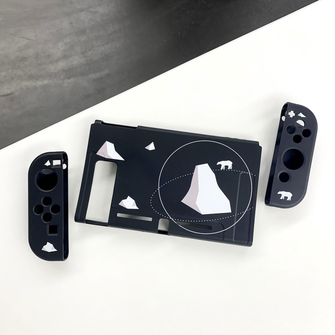 北极熊的冰山 黑色磨砂软壳 Switch 保护套 - 数码小物 - 橡胶 黑色
