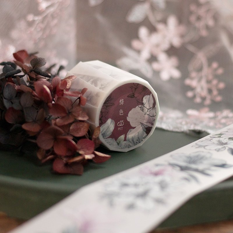 绛色 - 杜鹃 - 5cm 雾面PET胶带 - 纸胶带 - 塑料 粉红色