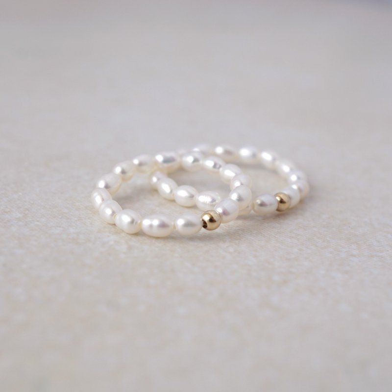 Freshwater Pear Ring - 戒指 - 其他金属 金色