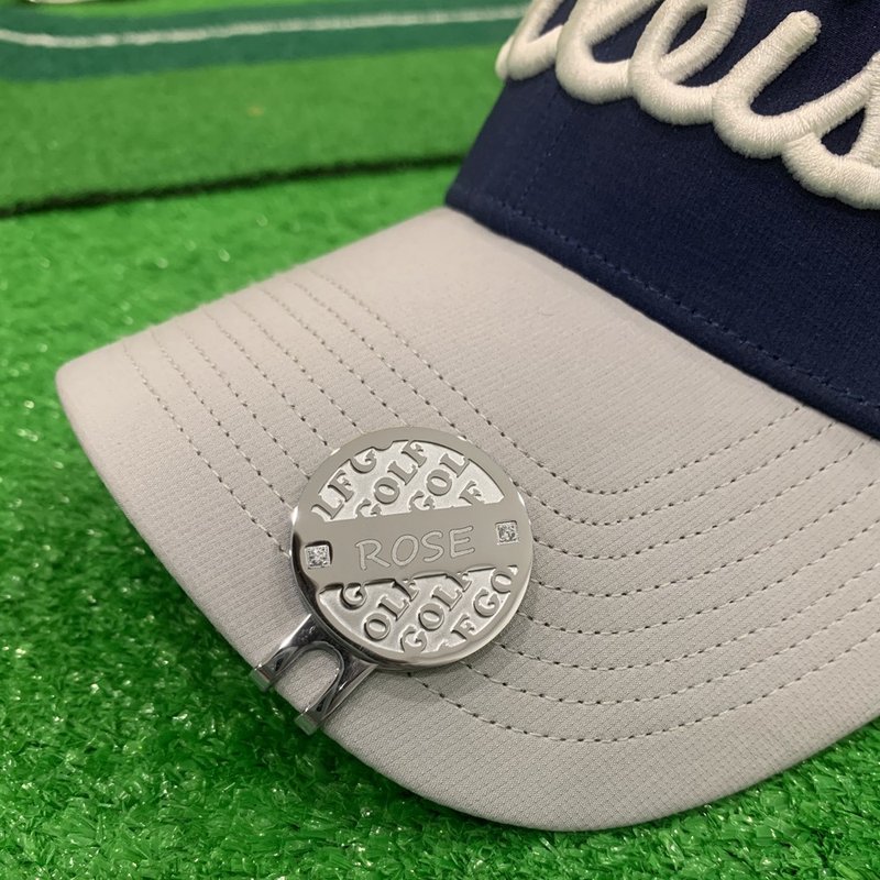 【FulgorJewel】高尔夫球标 定制化果岭标 磁吸式帽夹 GOLF字母款 - 运动配件 - 不锈钢 银色