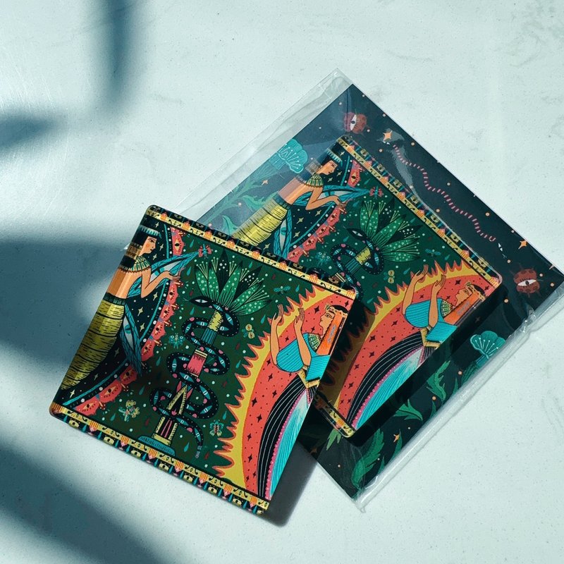 寓言插画系列冰箱贴-黄蜂与蛇2025 母亲节 母亲节礼物 - 冰箱贴/磁贴 - 压克力 多色