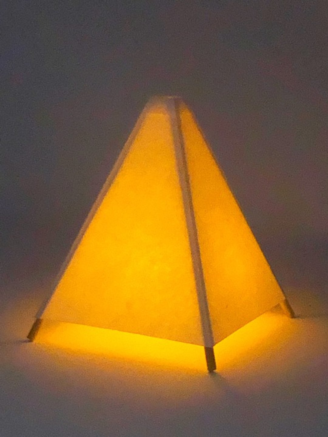 wAndon (handmade washi paper lantern kit, square pyramid) - 灯具/灯饰 - 纸 白色