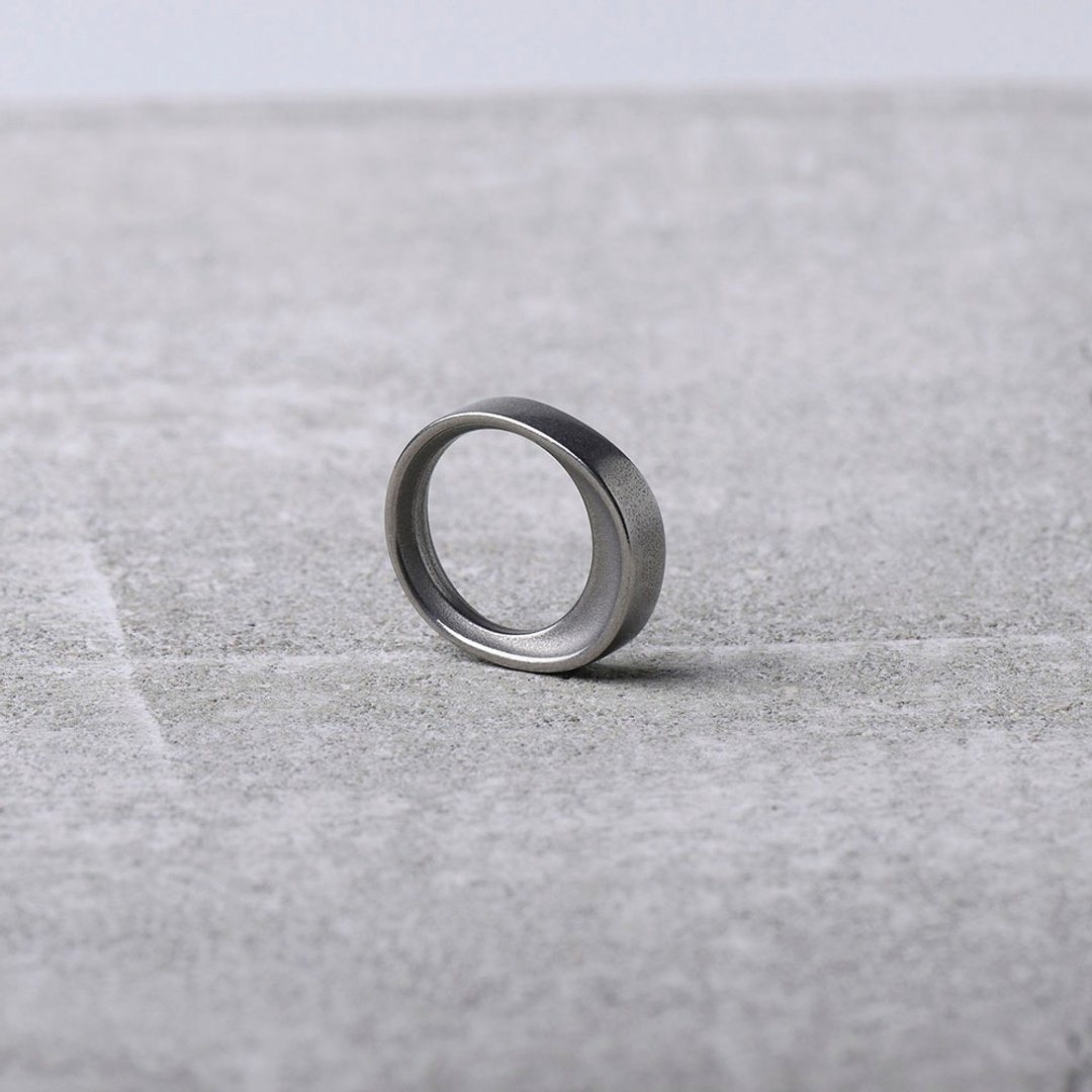 FRAMEWORK RING 316钢制戒指_钢色 - 戒指 - 不锈钢 银色