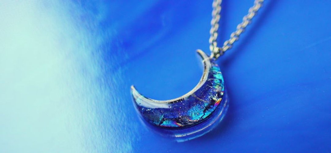 [Made to order] Kagayaki --First quarter moon-- - 项链 - 玻璃 
