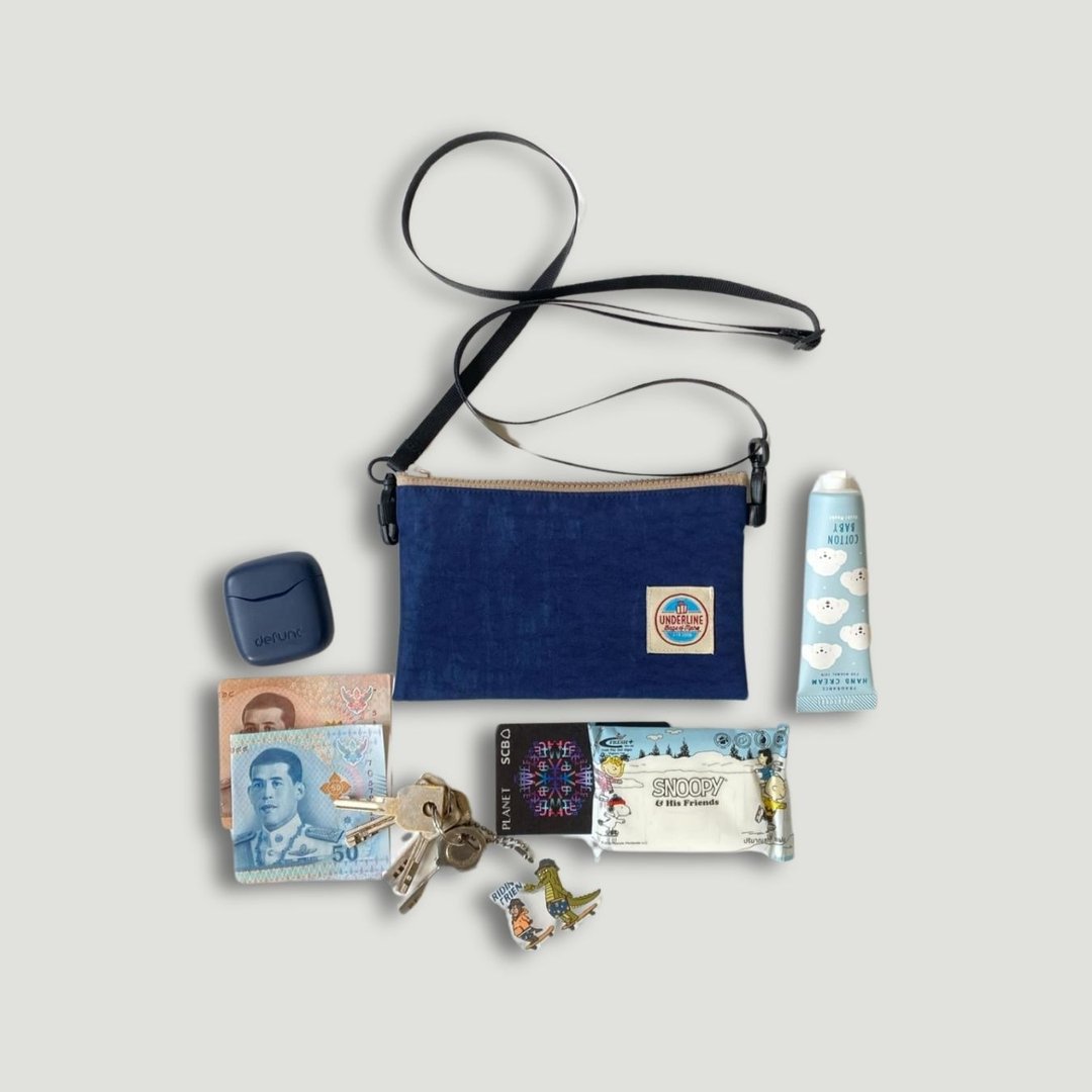 日常扁平斜挎包 / 小包 / 钱包 / 6色 / Underlinebags - 侧背包/斜挎包 - 其他材质 黑色