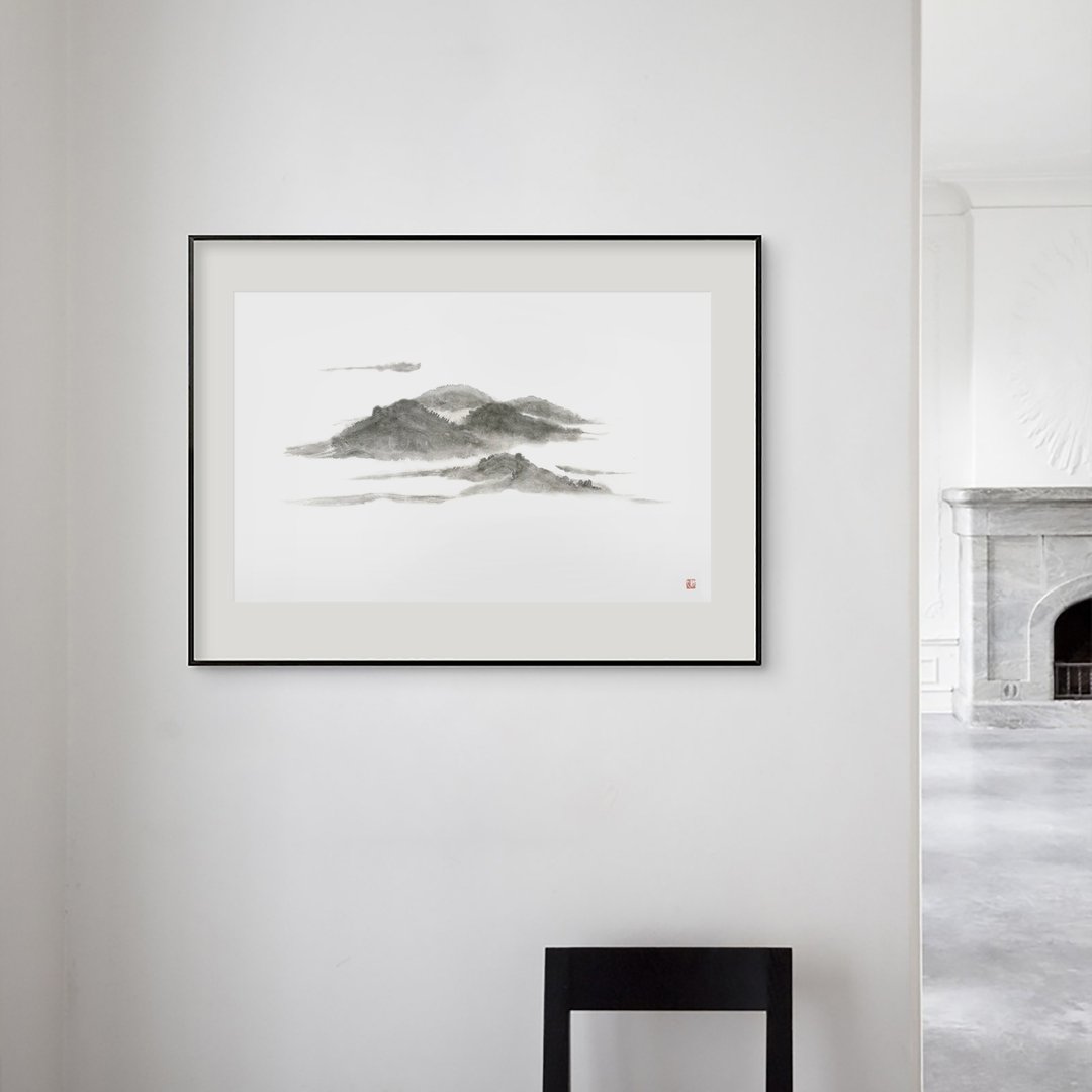 风景挂画/客厅背景墙/装饰画/客厅挂画/民宿/艺术画/日式/简约 - 海报/装饰画/版画 - 纸 