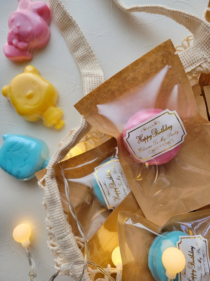 订制款 精油香氛卡通皂生日分享包  幼稚园 国小生日礼 - 肥皂/手工皂 - 精油 粉红色