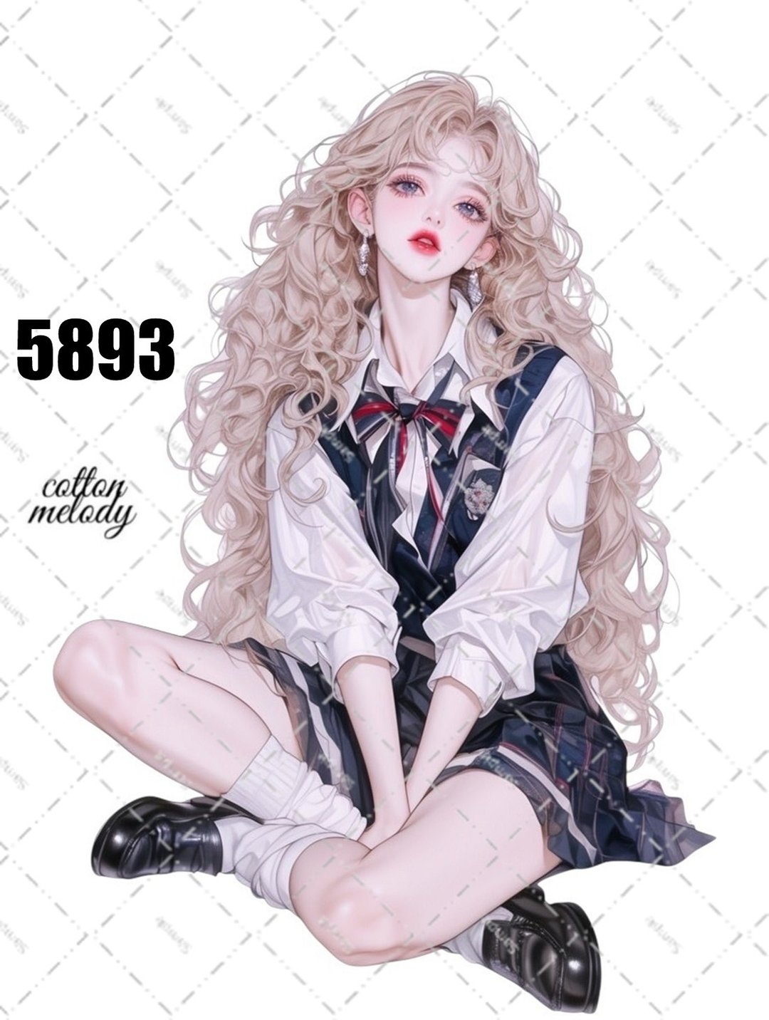 original sticker no.5893 人物贴纸 原创贴纸 人物贴纸 女孩贴纸 原创人物贴纸 - 贴纸 - 纸 