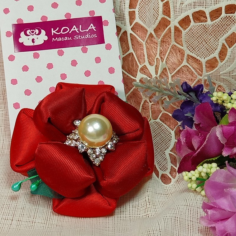 新娘系列手工饰品贵丽花朵闪亮发夹 - 发饰 - 其他材质 