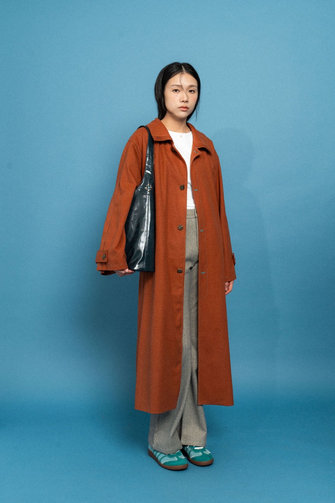 橙色宽松大衣 Orange Oversized Coat - 女装休闲/机能外套 - 其他材质 橘色