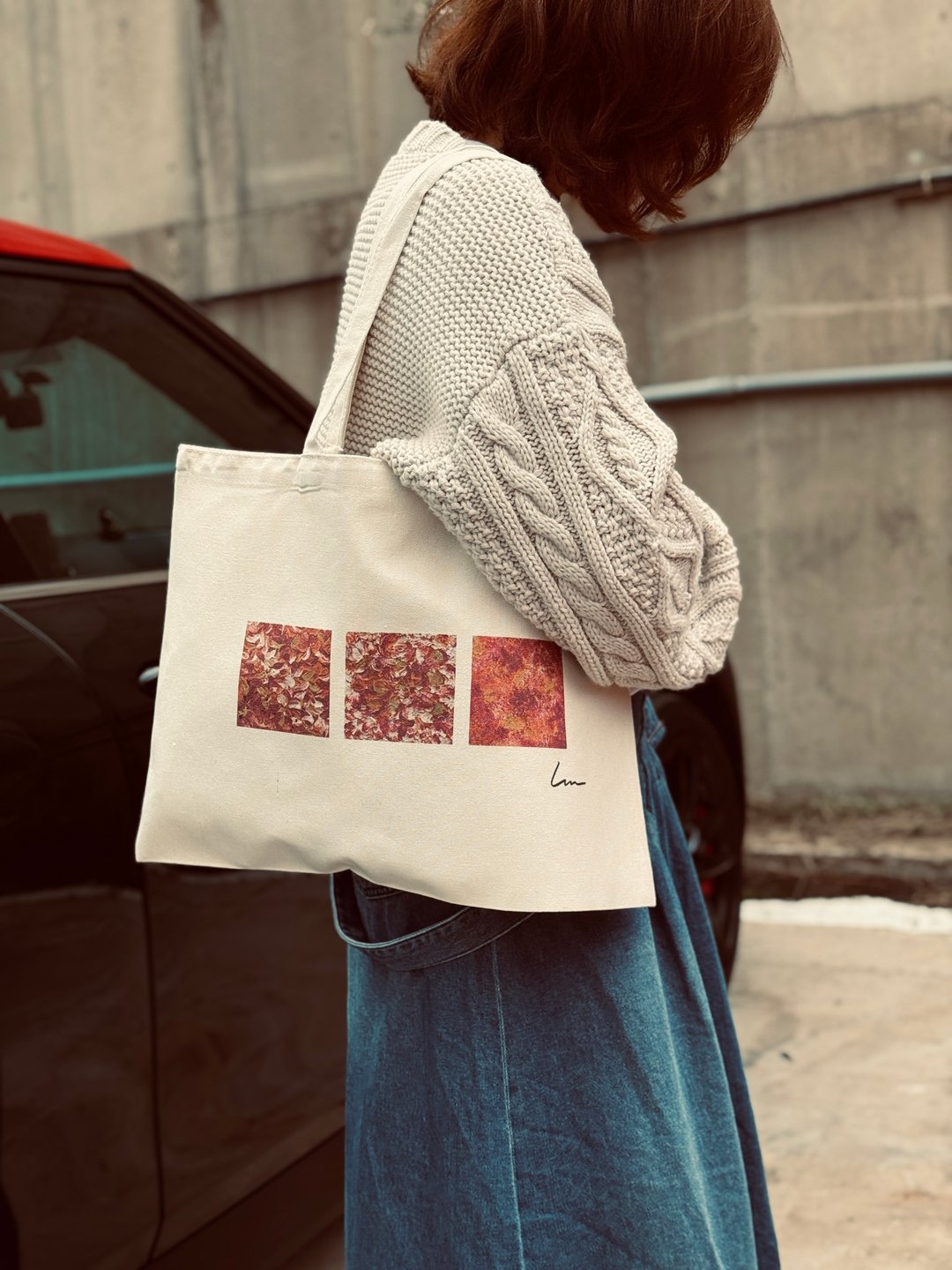 ART BAG 艺术家抽象画帆布包 -蔓延的力量 - 其他 - 棉 白色