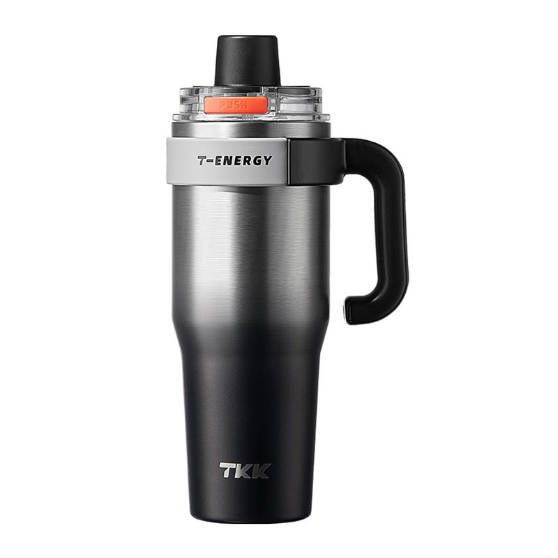 【TKK】T-One 弹盖冰坝杯 316不锈钢x陶瓷喷涂 1200ML-银黑影 - 保温瓶/保温杯 - 不锈钢 多色