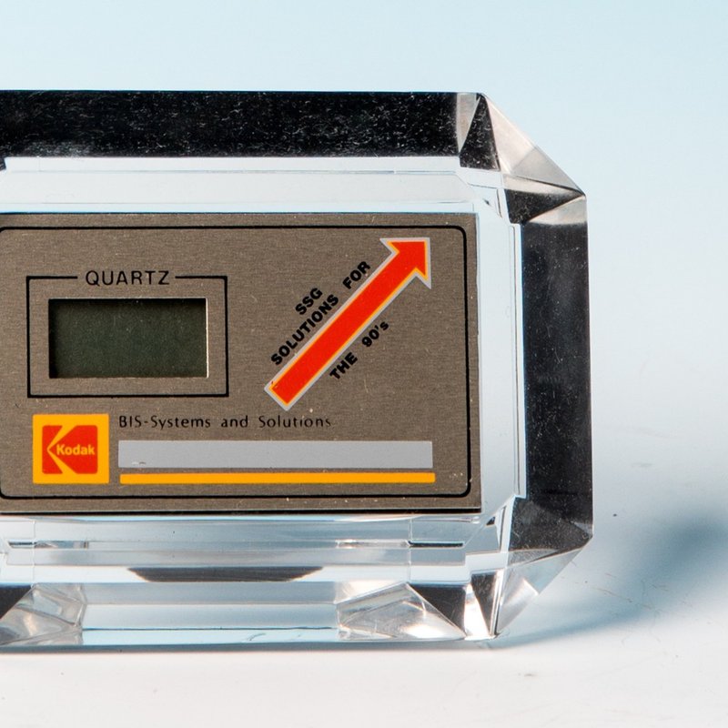 桑惠商号 柯达KODAK 90s 水晶压克力桌上立钟  古董石英桌钟 - 时钟/闹钟 - 压克力 透明