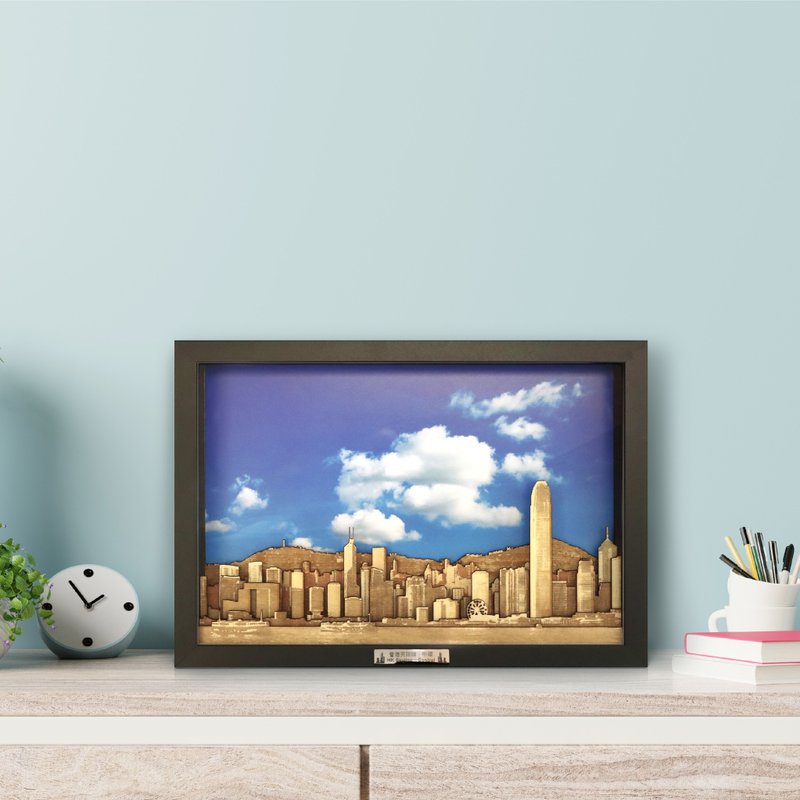 中环天际线-激光切割立体图 - 摆饰 - 木头 