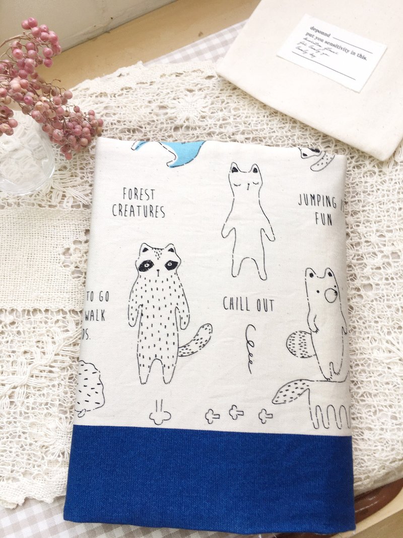 【好日手作】可爱动物 日本布书衣/布书套/手帐本 可调式  交换礼物  小礼物 - 笔记本/手帐 - 棉．麻 多色