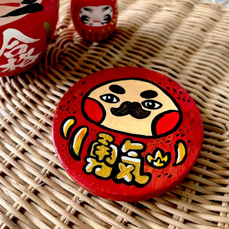 【勇气达摩】手绘杯垫 - 摆饰 - 防水材质 