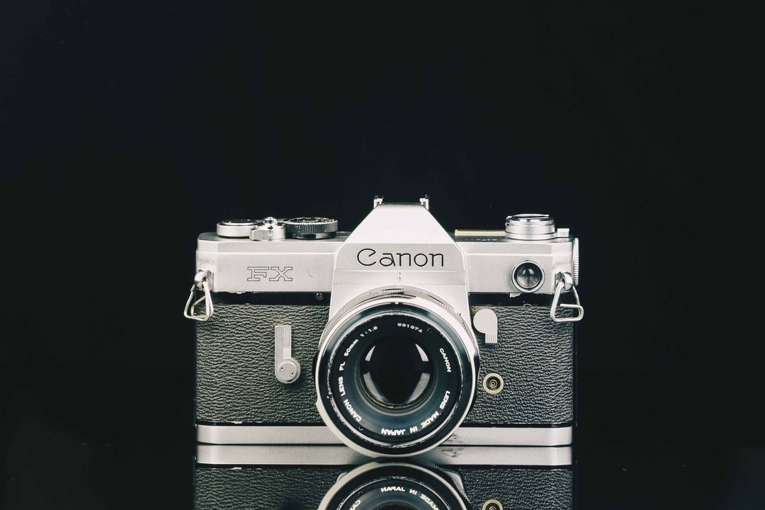 Canon FX+Canon FL 50mm F/1.8 #7411 #135底片相机 - 相机 - 其他金属 黑色