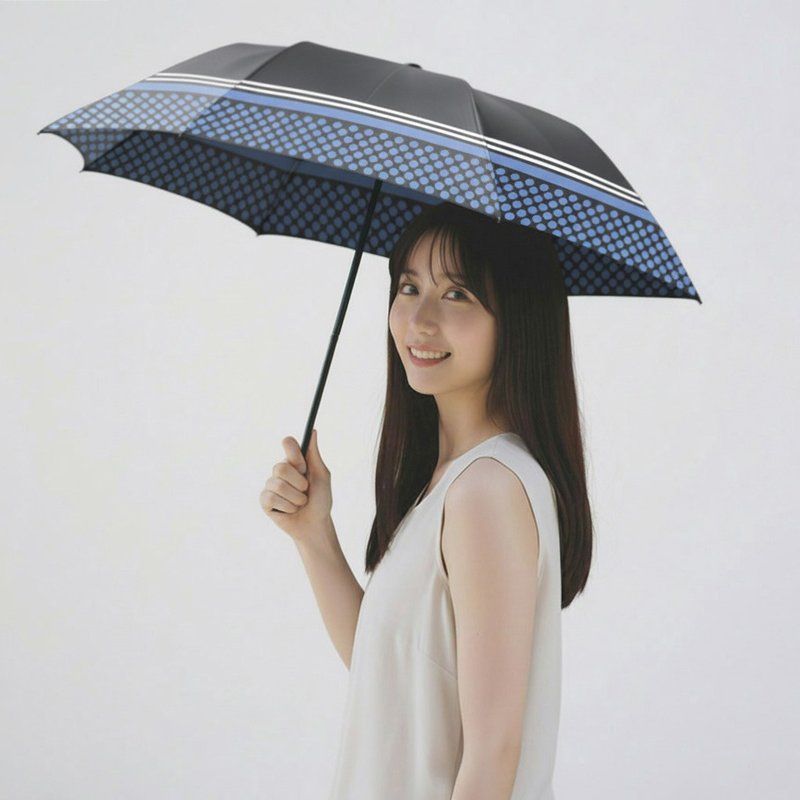 安全不回弹自动伞 防风抗UV超轻量省力 - 波光 - 雨伞/雨衣 - 防水材质 黑色