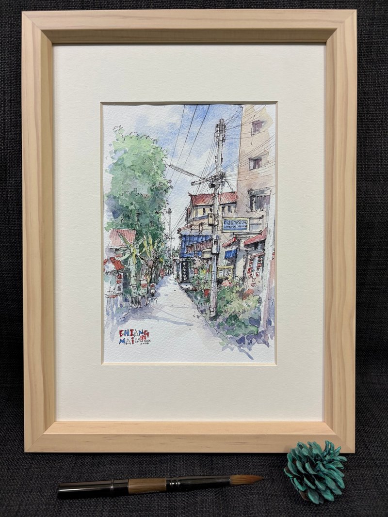 清迈午后的阳光-手绘原创淡彩画 - 海报/装饰画/版画 - 纸 