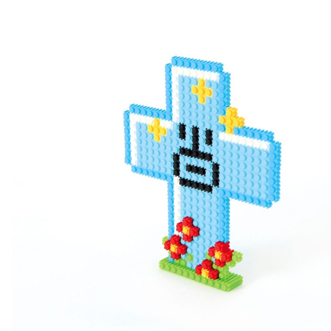 Hello DunDun 哈啰登登系列 3D积木拼图  03.十字登登(蓝) - 其他 - 塑料 白色