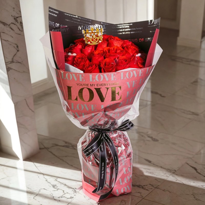 鲜花花束 (A级红玫瑰30枝及衬花) - 植栽/盆栽 - 植物．花 